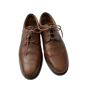 Men’s Clarks Oxfords Size 9.5 W Brown Leather Lace Up Dress Shoes Air Vent